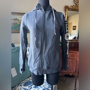 Cycle Fierce preloved gray hooded zip up sweatshirt S/M